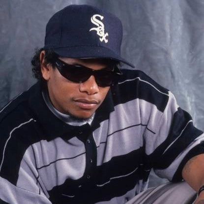 Eazy-E wearing FB County Charlie Brown shirt