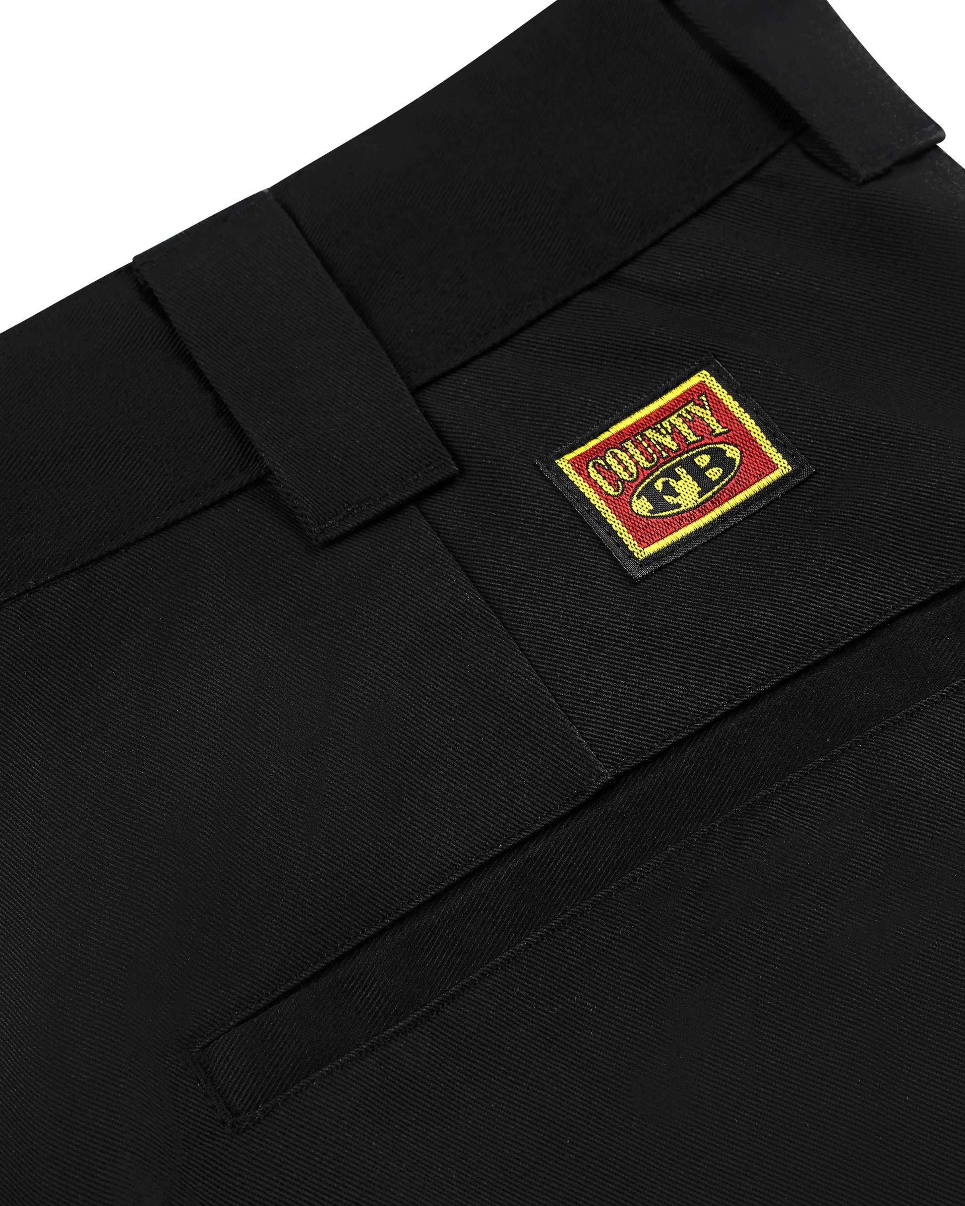 FB County black kackies work pant label and pocket picture