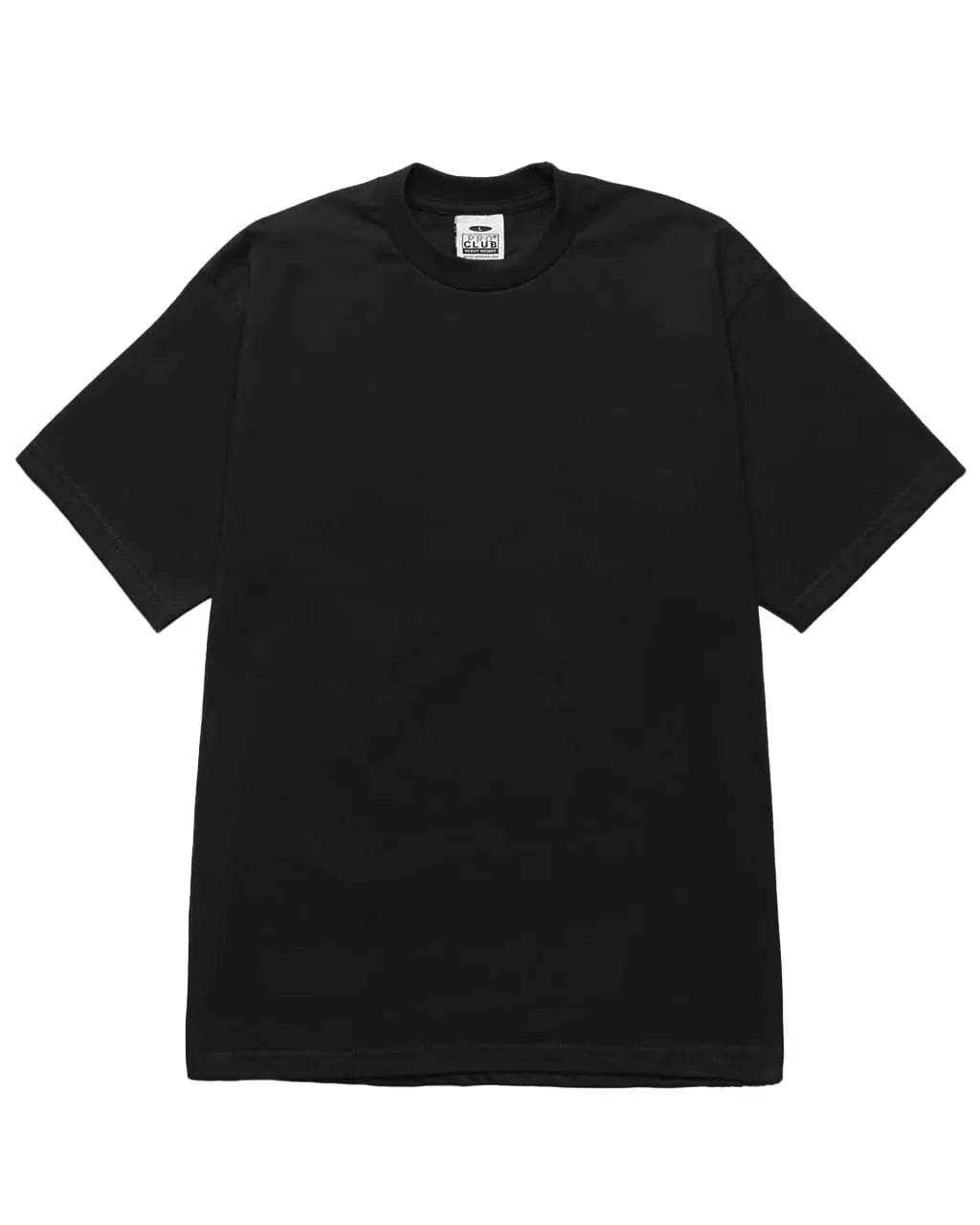 Proclub Heavyweight black t-shirt flat lay